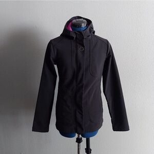 Lucy Activewear Women’s Black Fleece Lined Rain Jacket sz XS